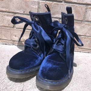 Unique Blue Velvet Dr. Martens